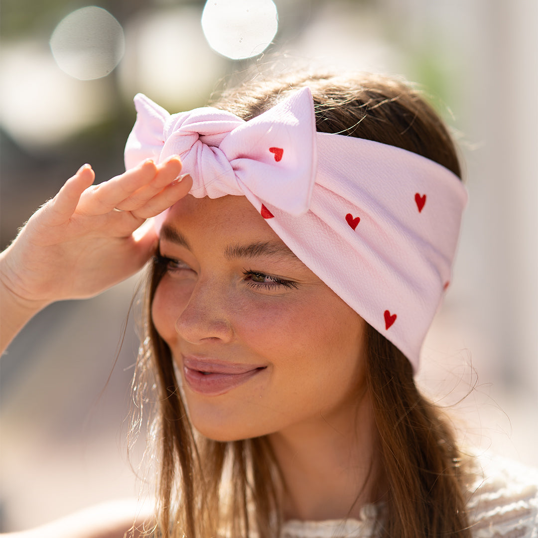 HeadBand With Bow - Little Hearts