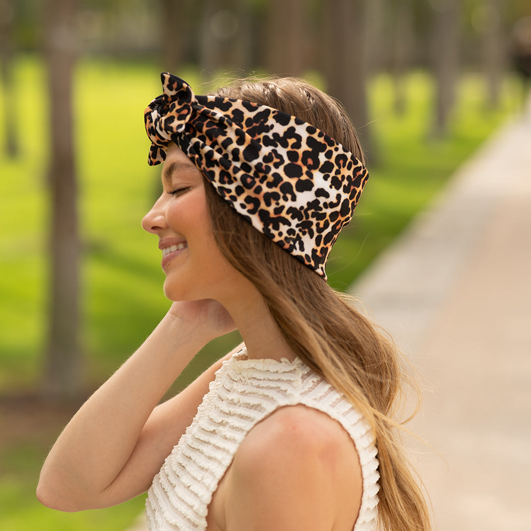 HeadBand With Bow - Animal Print