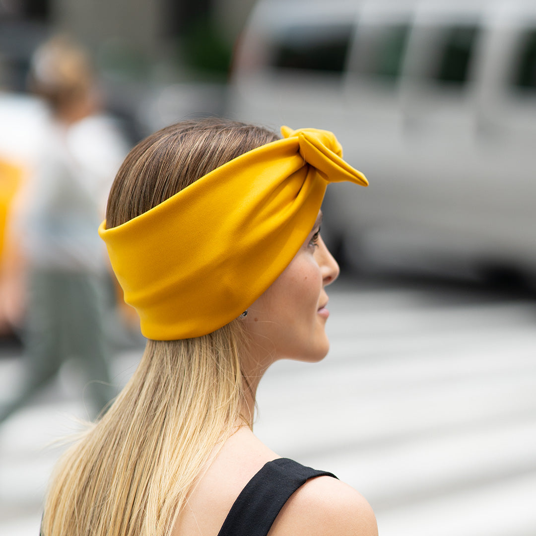 Band With Bow - Mustard Basic